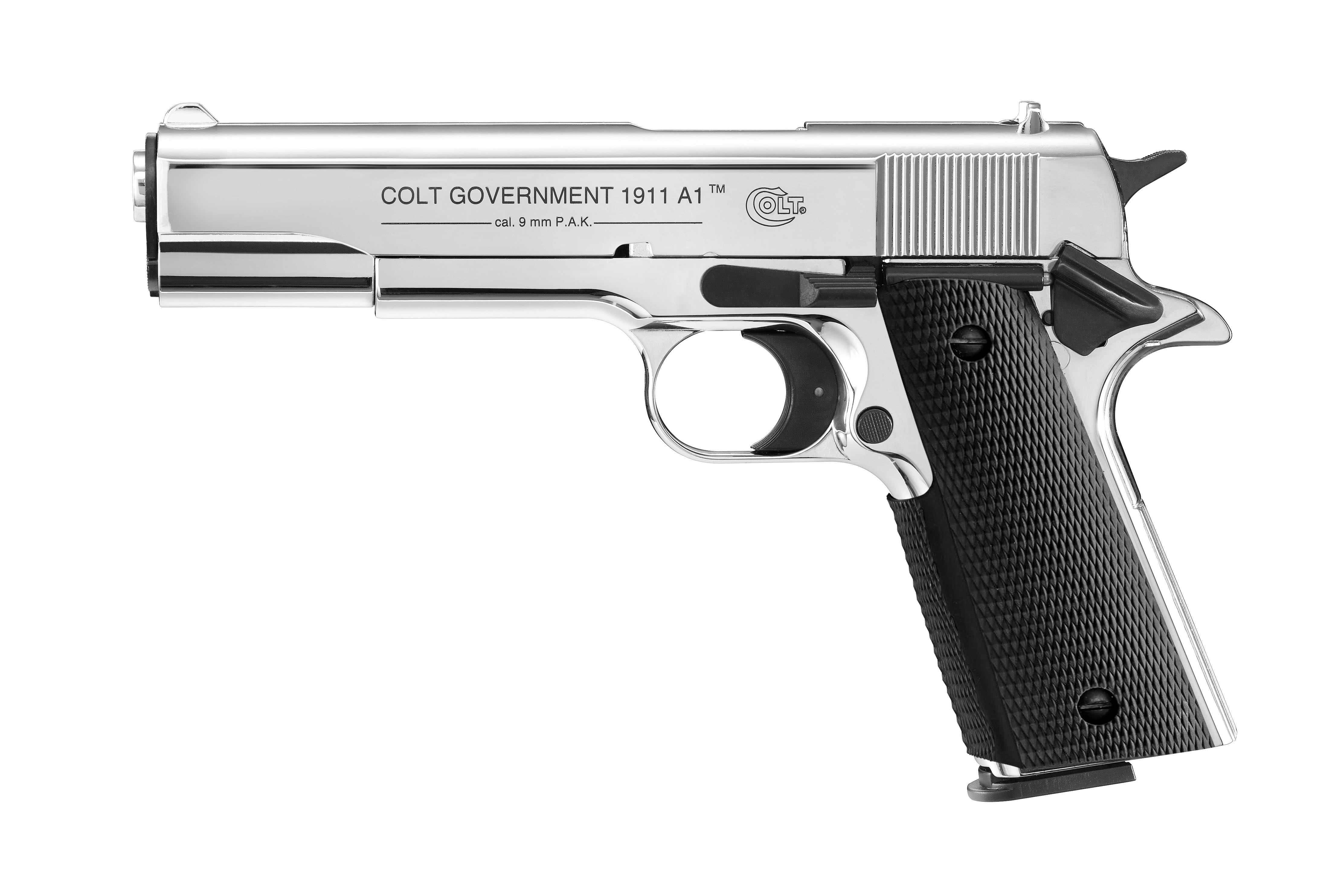 Colt Government 1911 A1 9 mm P.A.K. Polished Chrome